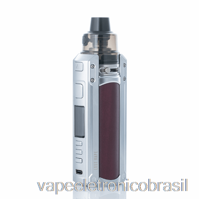 Vape Vaporesso Perdido Vape Ursa Quest 100w Pod Mod Kit Inoxidável / Madeira Coração Roxo